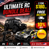 Ultimate RC Bundle Deal – Buy 2 for $160 |TRX-4M Style Land Rover Defender RC Crawler 1/16 & HB RC Car 1:36 Scale 4WD High Speed Off Road Remote Control Truck