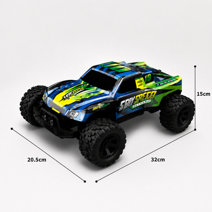 20KM/H Off Road 4WD RC Monster Truck for Kids & Adults – Off-Road Remote Control Car with 1 Rechargeable Batteries