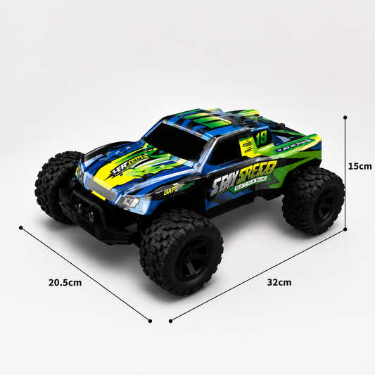 20KM/H Off Road 4WD RC Monster Truck for Kids & Adults – Off-Road Remote Control Car with 1 Rechargeable Batteries