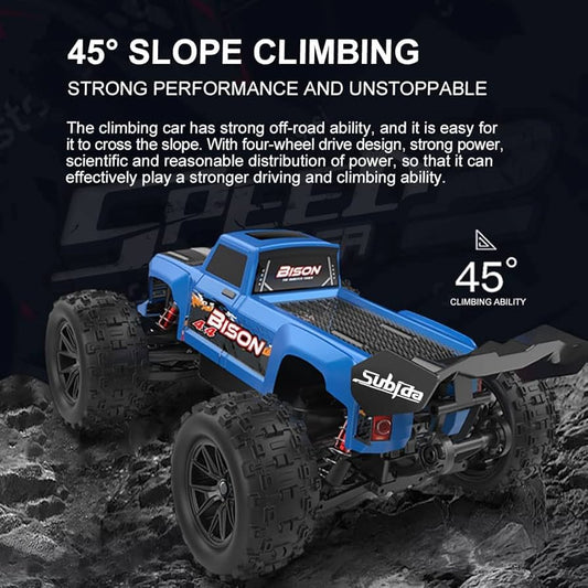 SBD Bison 1/16 Scale RC Car 60KM/H High Speed 4WD Off Road Monster Truck RTR All Terrain - Blue