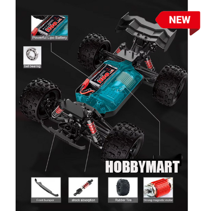 SBD Bison 1/16 Scale RC Car 60KM/H High Speed 4WD Off Road Monster Truck RTR All Terrain - Blue