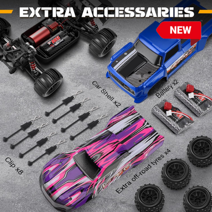 SBD Bison 1/16 Scale RC Car 60KM/H High Speed 4WD Off Road Monster Truck RTR All Terrain - Blue