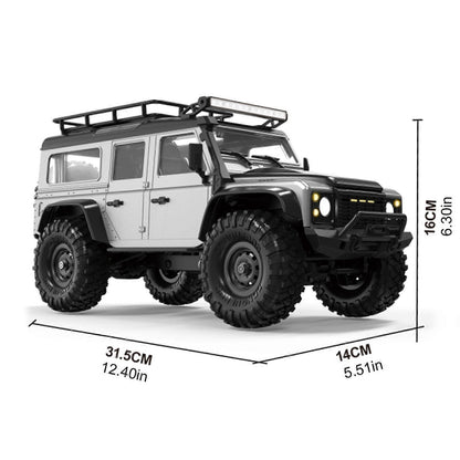 TRX-4M Style Land Rover Defender RC Crawler 1/16 RTR 4x4 Trail Truck - Black