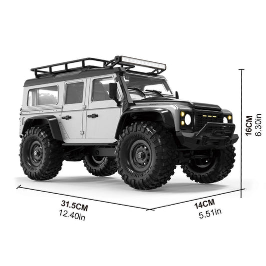 TRX-4M Style Land Rover Defender RC Crawler 1/16 RTR 4x4 Trail Truck - Black