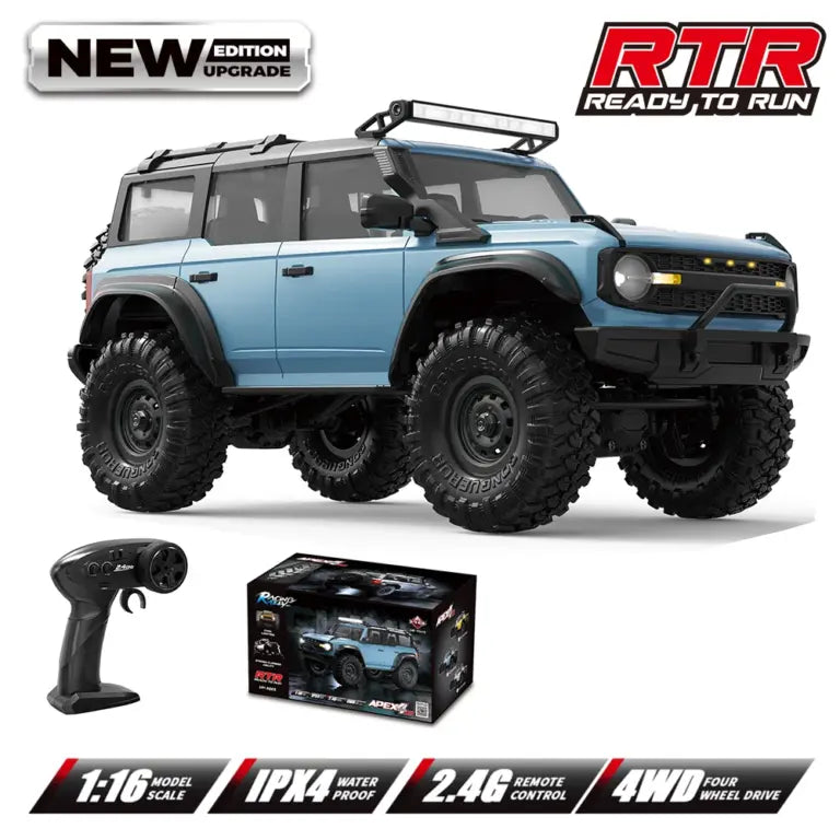 1/16 scale 6x6 rc crawler truck rtr 4wd off road remote control car waterproof