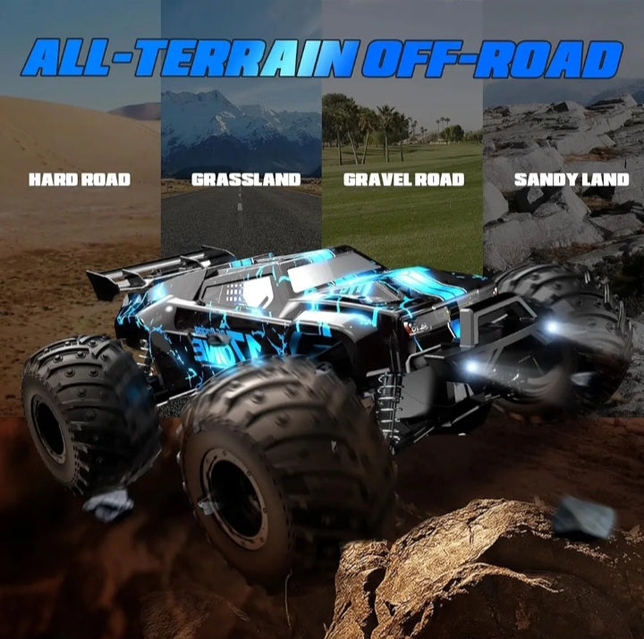 20+ km/h high-speed 4wd rc monster truck | all-terrain | led lights
