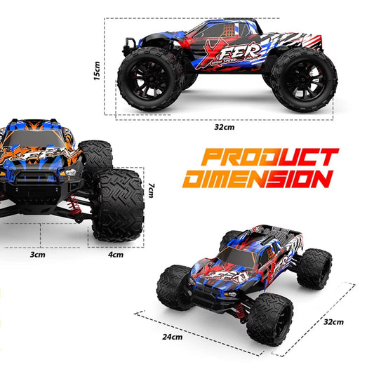 Remote Control Car 116 2.4GHz 45KM/H All Terrain Off Road Trucks 4WD Climbing Car Gifts Full Scale for Adults