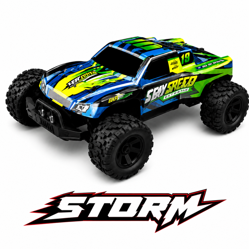 20KM/H Off Road 4WD RC Monster Truck for Kids & Adults – Off-Road Remote Control Car with 1 Rechargeable Batteries