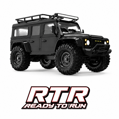 TRX-4M Style Land Rover Defender RC Crawler 1/16 RTR 4x4 Trail Truck - Black